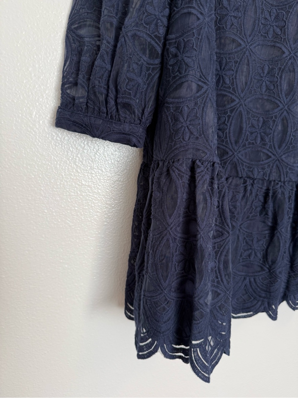 Tuckernuck Navy Lace Long-Sleeve Mini Dress - Picture 10 of 14
